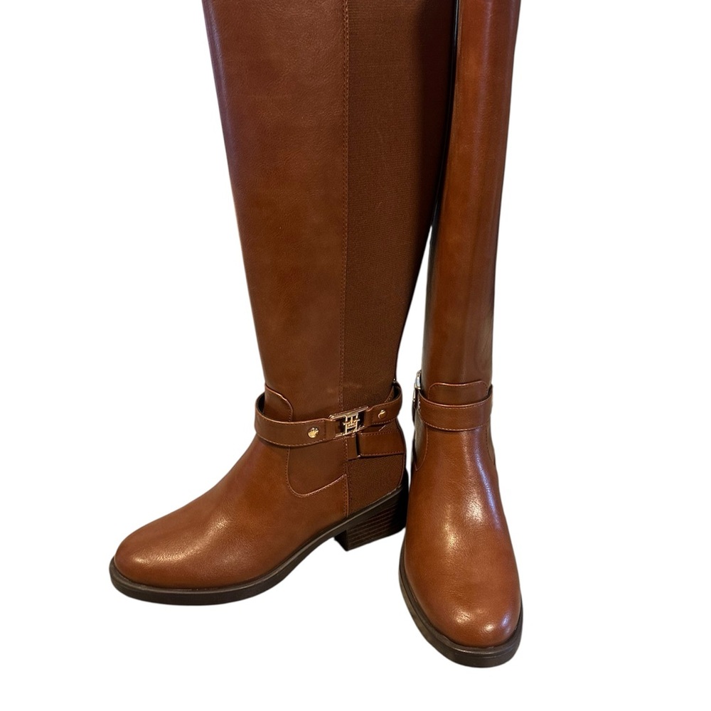Tommy Hilfiger Womens Iyla Riding Boots Dark Natural 5.5m